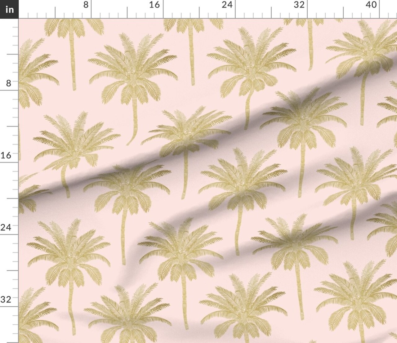 Various Fabrics by the Yard or Fat Quarter Tropical Whimsical Glamour Maximalist Palm Tree Exotic Beach Illustrative Custom Printed Fabric by Spoonflower